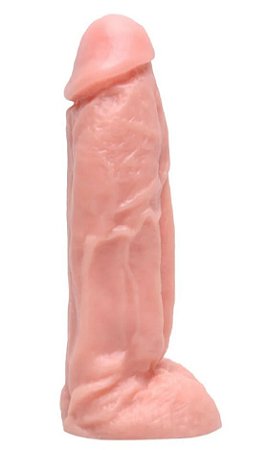 Prótese Pênis de Borracha Maciço com Escroto 21 x 4,5cm