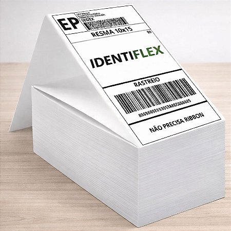1.000 Etiquetas 10x15cm Térmica Resma Com Serrilha