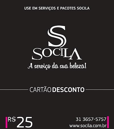 Cartão de desconto "25" - Lote 100un