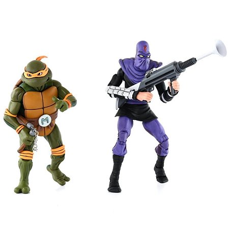 Michelangelo Vs Foot Tartarugas Ninja Pack | Neca