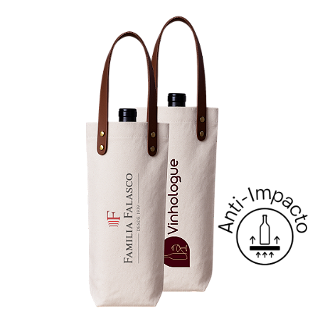 BAG WINE ALGODÃO CRU
