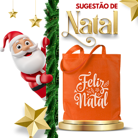 SACOLA DE TNT SUGESTÃO DE NATAL