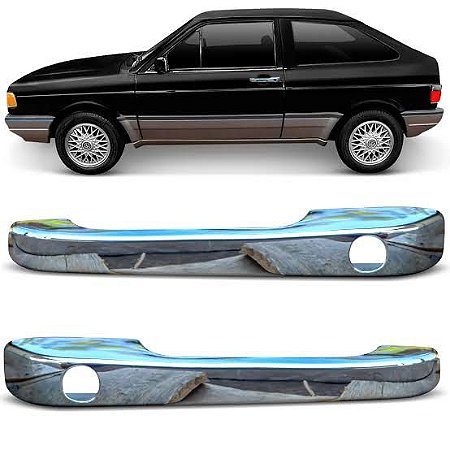 Aplique Maçaneta Gol 1986 Até 1994 Cromada (Par)