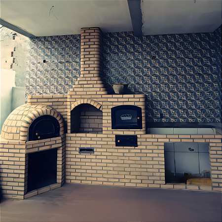 Churrasqueira com Forno Tipo Caipira mais Forno Iglu de Pizza Clara