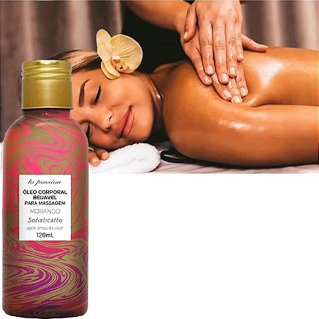 Óleo Corporal Beijável Para Massagem 120ml Sofisticatto (Morango)