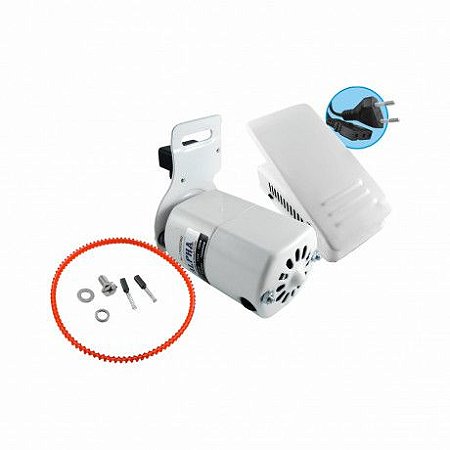 MOTOR DOMESTICO BRANCO 110V COMPLETO COM PEDAL