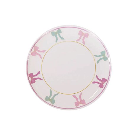 Prato Raso Laço em Melamina 25cm