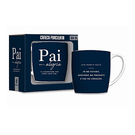 Caneca Porcelana Pai Que Alegria