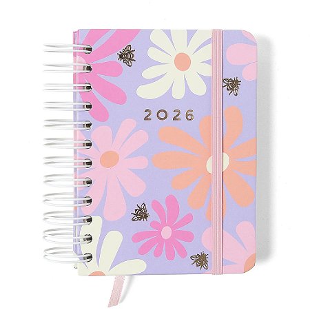 Agenda Planner Wire-o 2026 Melissa Diária 11,5x16 Color Bloomy CICERO