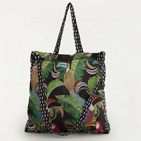 Bolsinha Farm Me Leva Tucanos e Folhagens