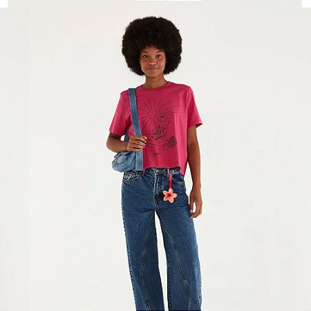 T-Shirt Farm Prainha Siga o Sol Rosa