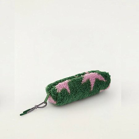 Mini Necessaire Farm Ora Bolas Fleece Estrelas Verde