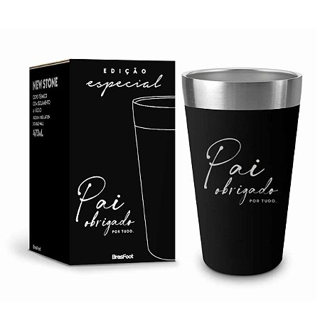 Copo Térmico Stone Pai Obrigado 473ml