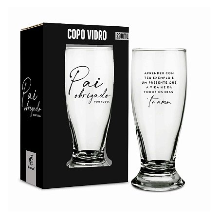 Copo Munich 200ml Pai Obrigado Vidro