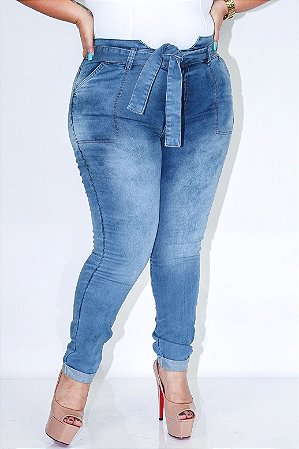 calça jeans feminina cintura alta plus size