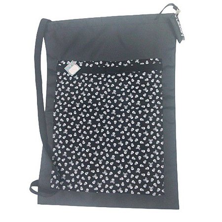 Laundry Bag Nylon Preto Pirata Pequeno