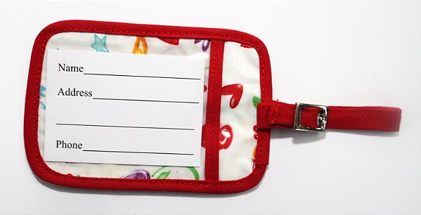 Tag de Mala Desenho Vermelho/ Red