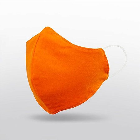 Máscara Tecido Duplo Laranja