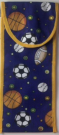 Porta Escova de Dentes Bolas ESportivas Azul