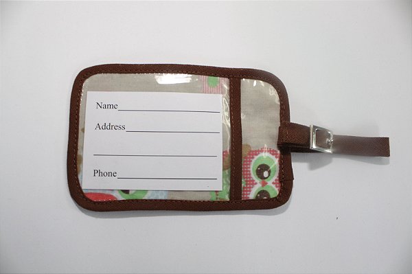 Tag de Mala Flor Coruja/ Brown