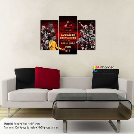 Quadro 3 Peças Flamengo Libertadores e Brasileirão 2019 ...