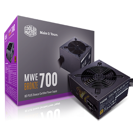 Fonte Cooler Master MWE V2 700W, 80 Plus Bronze, PFC Ativo, MPE-7001-ACAAB-WO