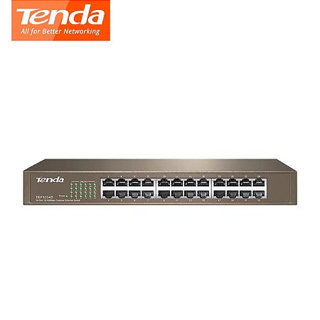 SWITCH TENDA 24 PORTAS FAST ETHERNET 10/100MBPS - MOD TEF1024D