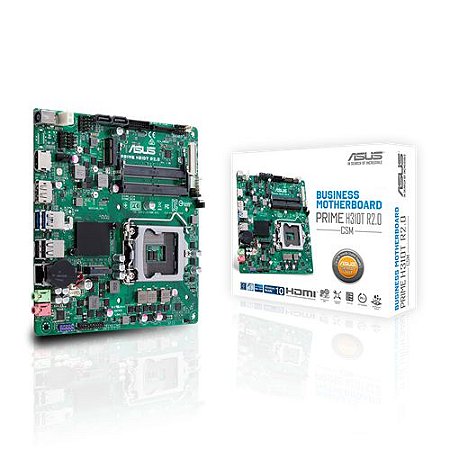 Placa-mãe / Motherboard ASUS Prime H310T R2.0 / CSM LGA1151, 8TH E 9TH, DDR4 SLOT M.2 DP HDMI LVDS Thin mITX