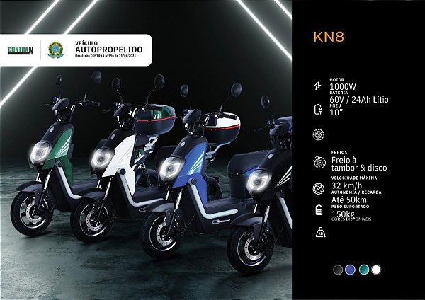 SCOOTER ELÉTRICA KAPPAK KN8 1000W