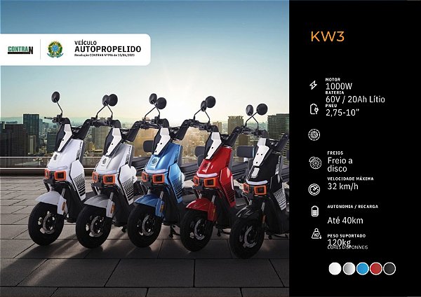 SCOOTER ELÉTRICA KAPPAK KW3 1000W