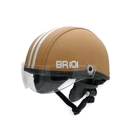 CAPACETE COQUINHO BR 101 VISION MARROM CREME