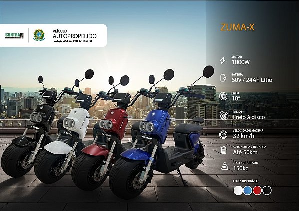 SCOOTER ELÉTRICA KAPPAK ZUMA-X 1000W