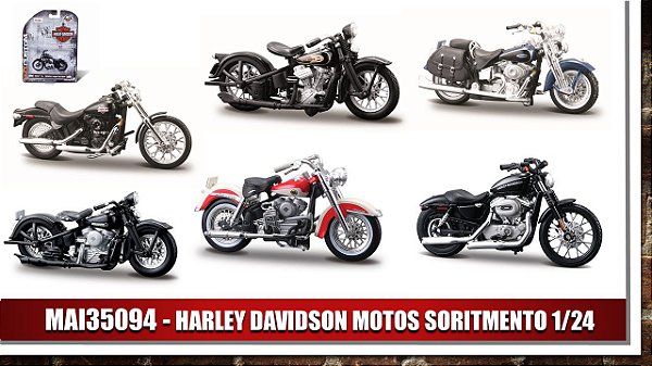 HARLEY DAVIDSON MOTOS SORITMENTO 1/24