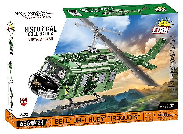 HELICOPTERO BELL UH-1 HUEY IROQUOIS GUERRA DO VIETNAM BLOCOS PARA MONTAR COM 656 PCS
