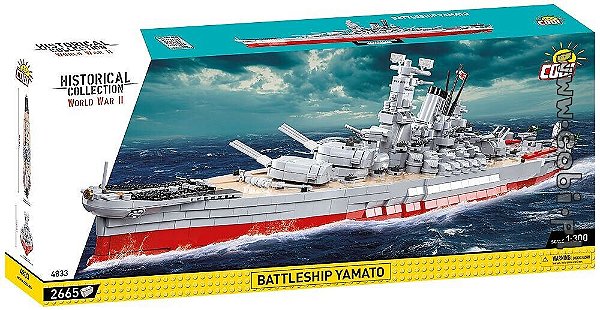 NAVIO MILITAR JAPONES CRUZADOR DE BATALHAS BATTLESHIP YAMATO BLOCOS PARA MONTAR COM 2665 PCS