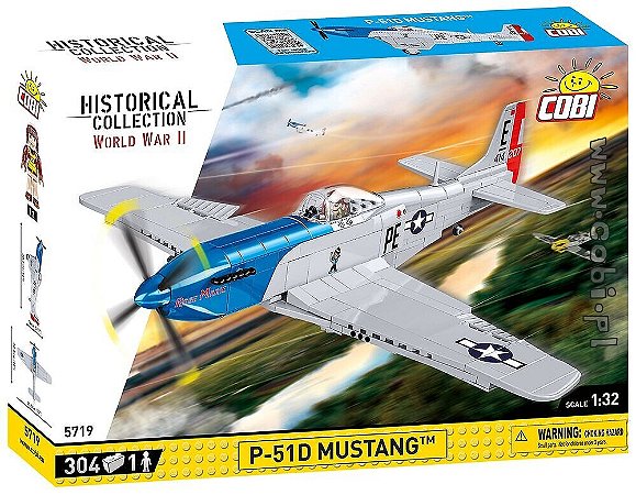 AVIAO MILITAR AMERICANO P-51D MUSTANG BLOCOS PARA MONTAR COM 304 PCS