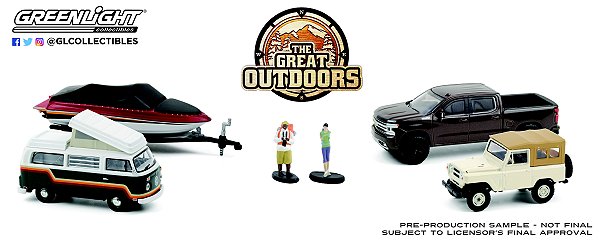 1/64 GREENLIGHT DIORAMA MULTI CAR THE GREAT OUTDOORS