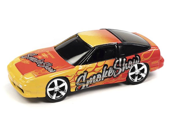 1/64 JOHNNY LIGHTNING 1990 NISSAN 240SX RED & YELLOW