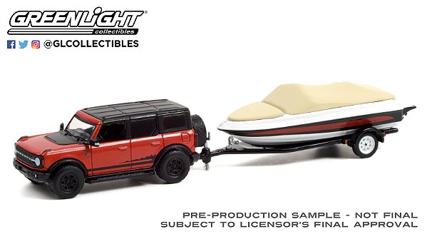 1/64 GREENLIGHT 2021 FORD BRONCO WILDTRACK HITCH & TOW SERIE 23