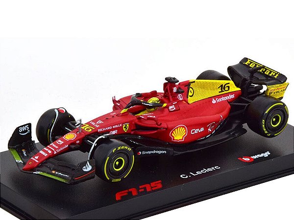 1/43 F-1 FERRARI SF-75 2022 COM PILOTO LECLERC GP DA ITALIA