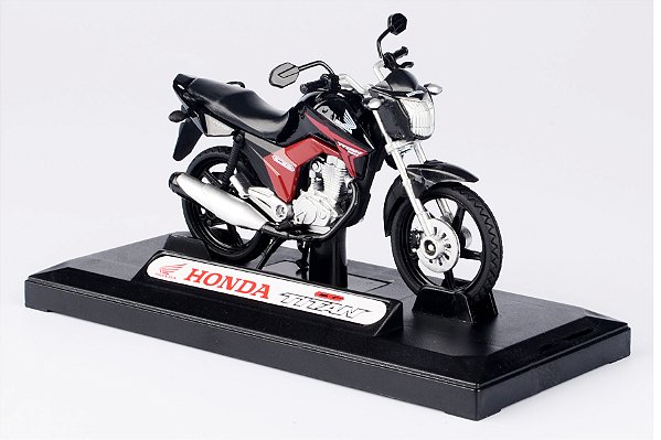 1/18 MOTO HONDA CG TITAN 150 2014 PRETA