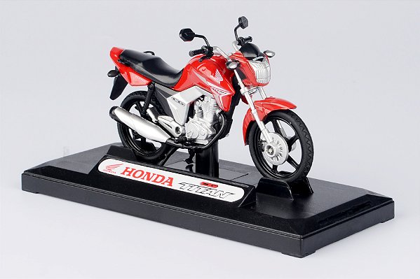 1/18 MOTO HONDA CG TITAN 150 2014  VERMELHA