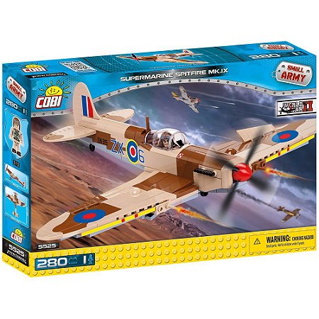 AVIÃO MILITAR SUPERMARINE SPITFIRE BLOCOS PARA MONTAR COM 280 PÇS