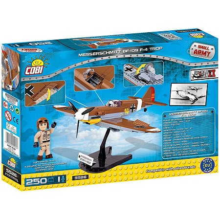 AVIÃO MILITAR MESSERSCHMITT BF 109F4 BLOCOS PARA MONTAR COM 250 PÇS