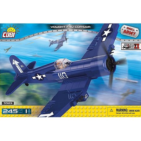 AVIÃO MILITAR VOUGHT F4U CORSAIR BLOCOS PARA MONTAR COM 245 PÇS