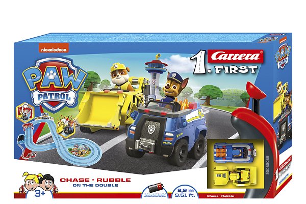 PISTA ELETRICA CARRERA FIRST PATRULHA CANINA RUBBLE x CHASE2.9 METROS 1/50