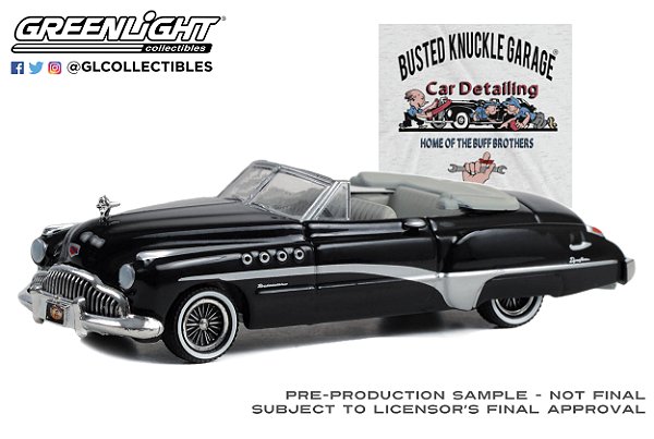 1/64 GREENLIGHT 1949 BUICK ROADMASTER RIVERA CONVERSIVEL BUSTED KNUCKLE GARAGE SERIE 2