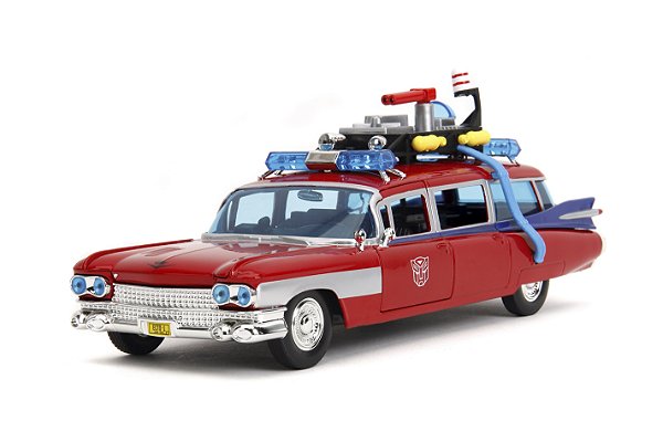 1/24 CADILLAC ECTO-1 CAÇA FANTASMAS EDIÇÃO TRANSFORMERS