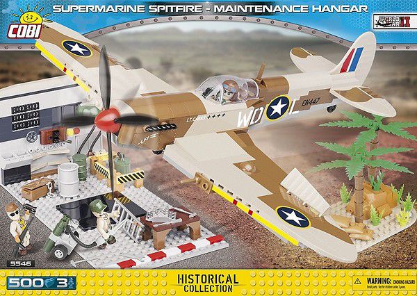 AVIÃO DE CAÇA BRITANICO SUPERMARINE SPITIFIRE  MK.IX BLOCOS PARA MONTAR COM 500 PCS