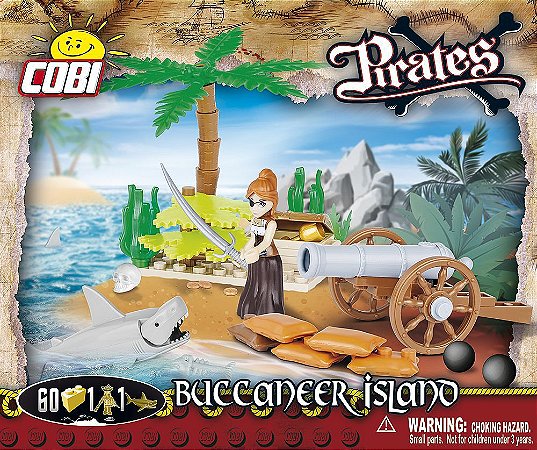 ILHA DE PIRATA BLOCOS PARA MONTAR COM 60 PCS